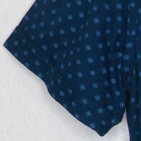 Hudson & Barrow NYC* Men's Short Sleeve Button Down Curved Hem BOHO Shirt~Medium - Picture 11 of 11